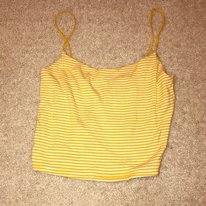 Yellow crop top